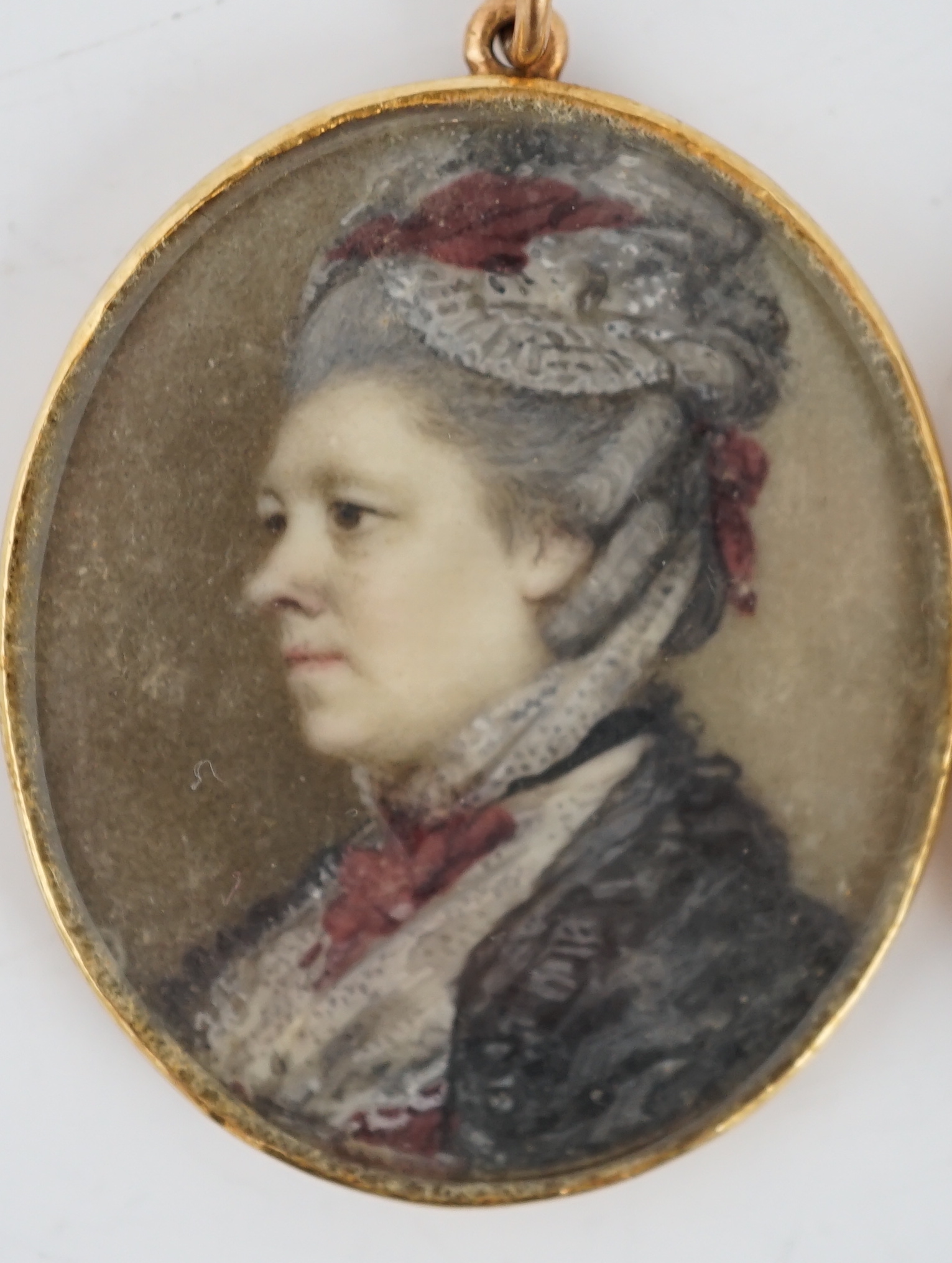 English School circa 1800, A set of three portrait miniatures, oil on ivory, CITES Submission reference G7TPQXJL